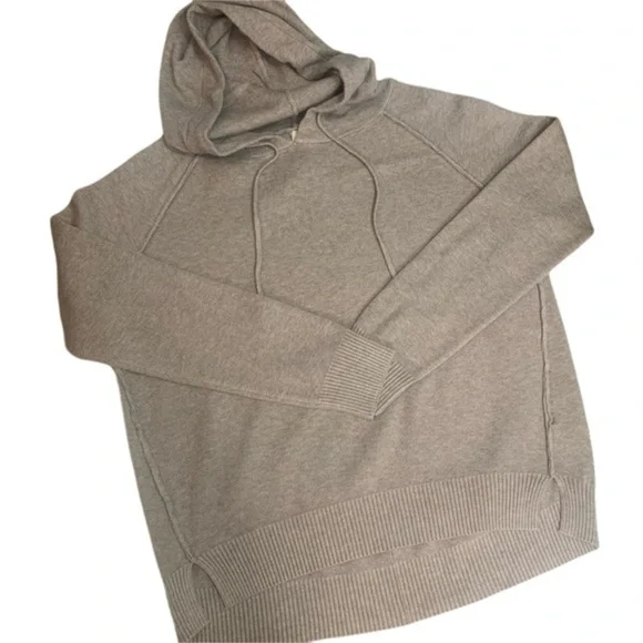 New Elan Nordstrom’s Mauve Ribbed Knit Pullover Hooded Soft Sweatshirt - Picture 10 of 12